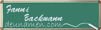 Fanni Backmann Visitenkarte